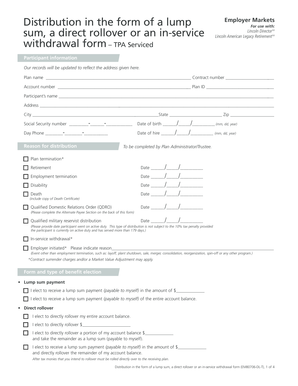 Lincoln Retirement Distribution Form