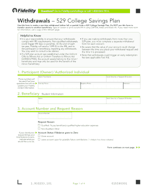 529 College Savings Plan Withdrawal Form