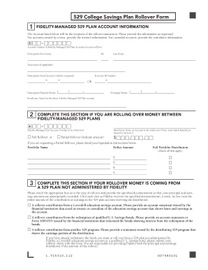 529 College Savings Plan Rollover Form