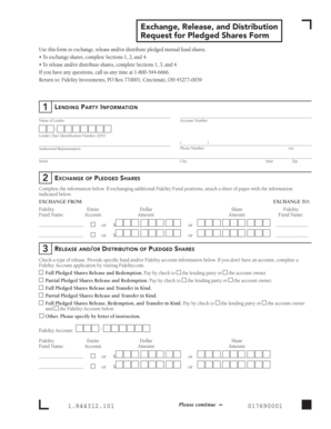 Request for Pledged Shares Form