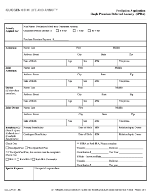 ProOption Multi-Year Guarantee Annuity Application