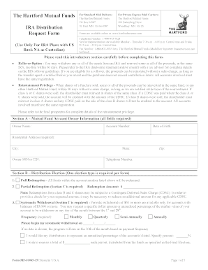 IRA Distribution Request Form