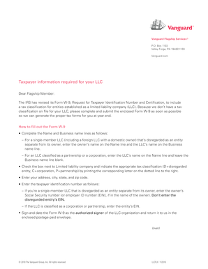 IRS Form W-9 Request for Taxpayer Identification Number and Certification