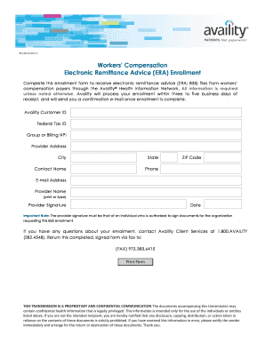 Workers’ Compensation ERA Enrollment Form