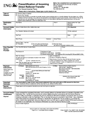 ING Rollover Transfer Form