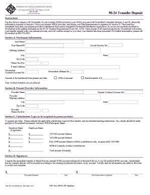 90-24 Transfer Deposit Form