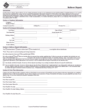 Rollover Deposit Form