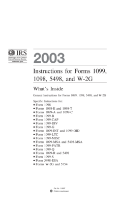 IRS Instructions for Forms 1099, 1098, 5498, and W-2G