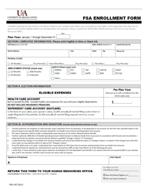Flexible Spending Account Enrollment Form