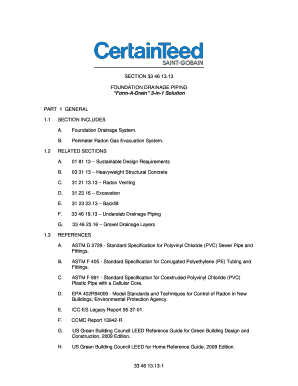 Sample evaluation form - Form-A-Drain 3-in-1 Solution PART 1 GENERAL 1.1 ... - CertainTeed