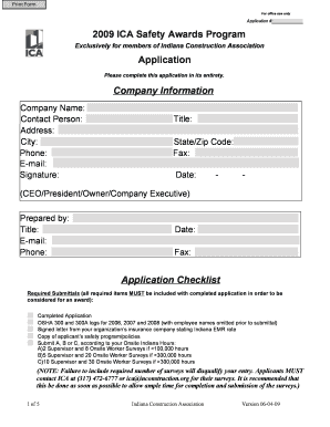 2009 ICA Safety Awards Program Application Company Information ... - news inconstruction