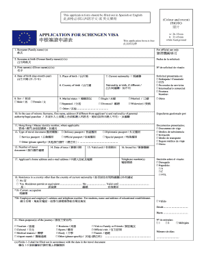 Schengen Visa Application Form