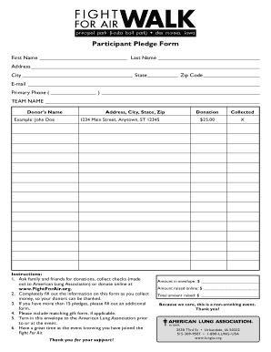 Participant Pledge Form