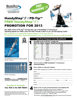 BrandTech Free HandyStep Promotion Form