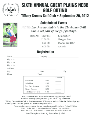 sixth Annual Great Plains NEBB Golf Outing