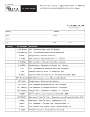 Louisiana Tax Forms Request