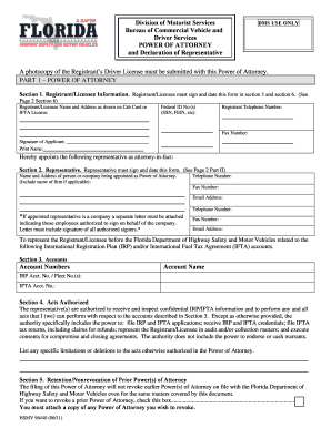 Florida Power of Attorney for IRP/IFTA