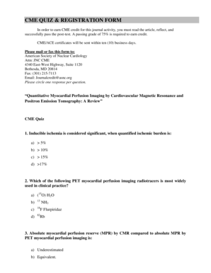 CME Quiz & Registration Form