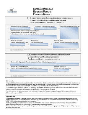 Europass Mobility Document