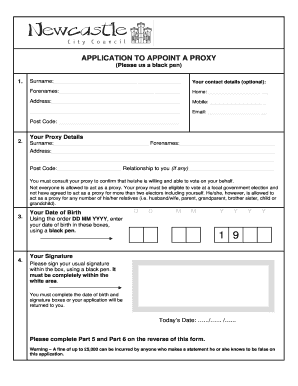 UK Proxy Voting Application Form