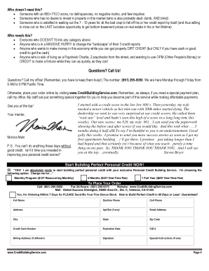 Credit Repair Service Agreement