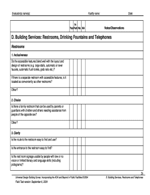 Universal Design Building Survey