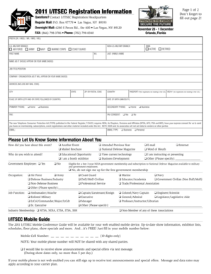 2011 I/ITSEC Registration Form