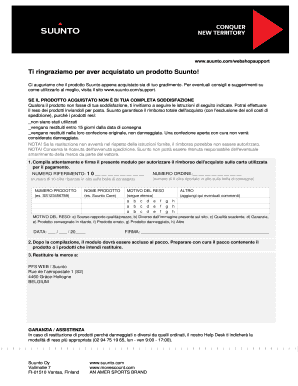 Modulo di reso Suunto