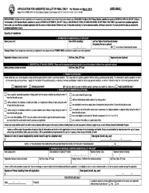 Indiana Absentee Ballot Application