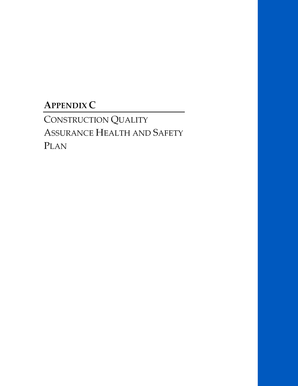 Site safety plan template - Appendix c construction quality assurance health and safety plan