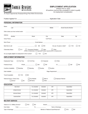 Employment Application Form