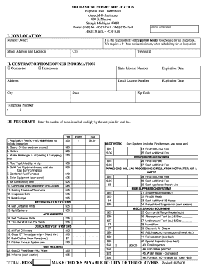 Michigan Mechanical Permit Application