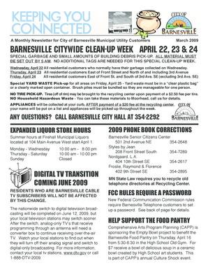 Barnesville Municipal Telephone Password Form