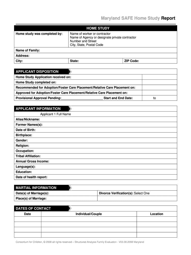 safe home study examples Preview on Page 1