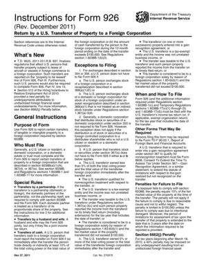 IRS Form 926 Instructions