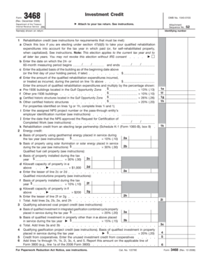 US Federal Investment Credit Form