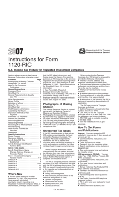 Instructions for Form 1120-RIC