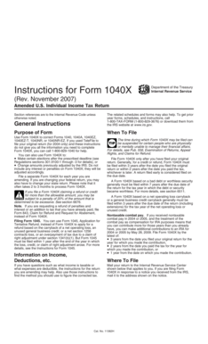 Instructions for Form 1040X