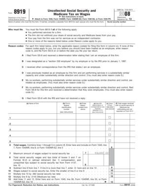Form 8919 Medicare Tax on Wages 2008