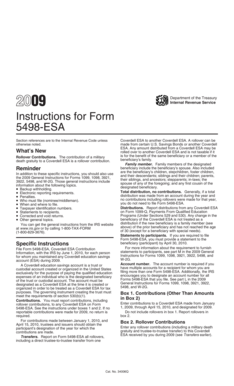 Instructions for Form 5498-ESA
