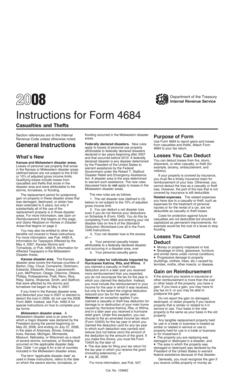 IRS Form 4684 Instructions