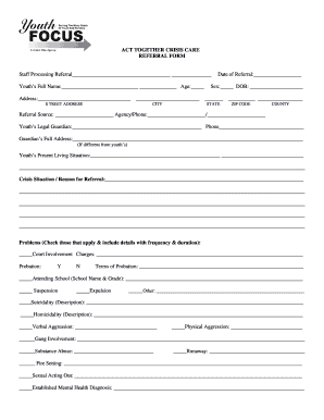 Act Together Crisis Care Referral Form