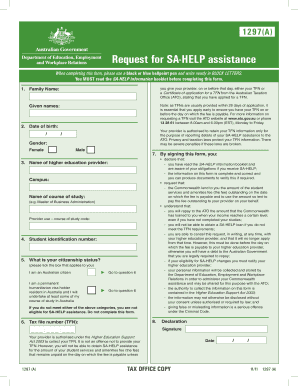 SA-HELP Assistance Request Form