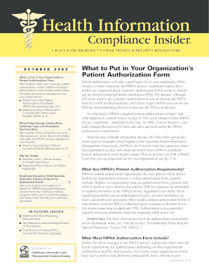 HIPAA Patient Authorization Form