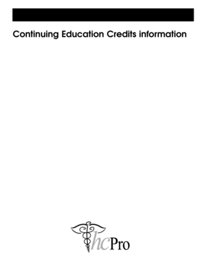 Continuing Education Verification Form
