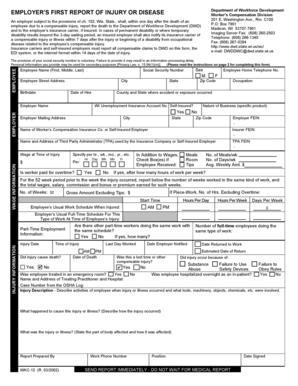 Employer’s First Report of Injury or Disease