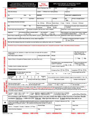 Employer’s Report of Industrial Injury