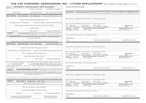 CFA Litter Application Form
