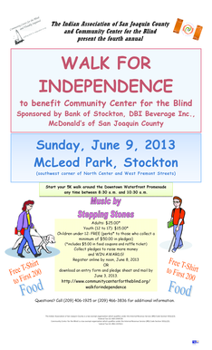 WALK FOR INDEPENDENCE - Downtown Stockton Alliance - downtownstockton