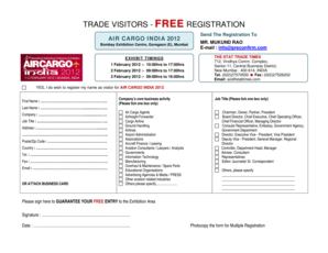 Visitor sign in form - FREE - REGISTRATION FOR TRADE VISITORS.doc